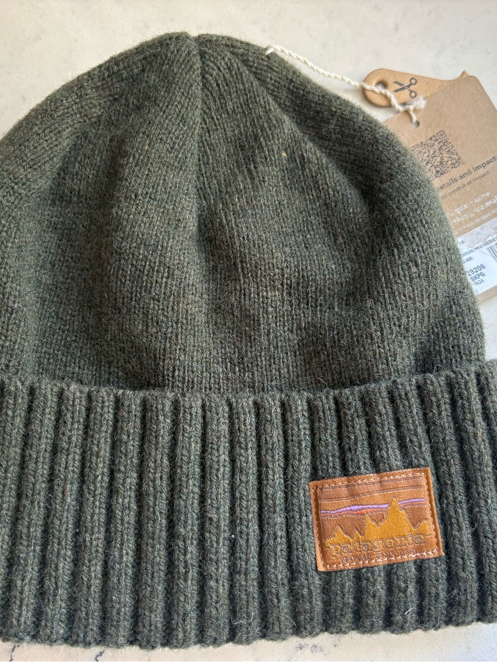 Patagonia Adult Brodeo Cuffed Beanie ('73 Skyline: Pine Needle Green) Wool 29206